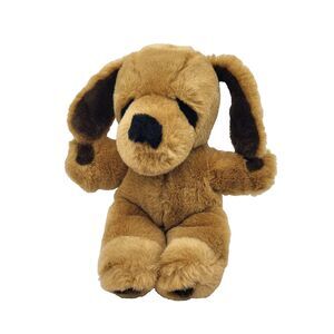 Vintage GUND Stitcher Dog Plush Puppy Brown Stitch 1979-83 Stuffed Animal 12"